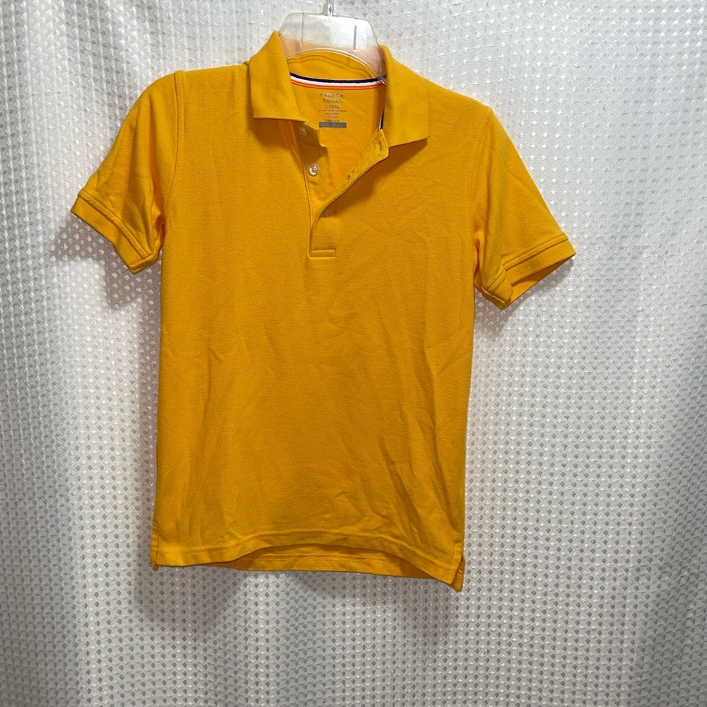 French Toast Boys Yellow Polo Shirt Size L (10/12) School Uniform Short Sleeve